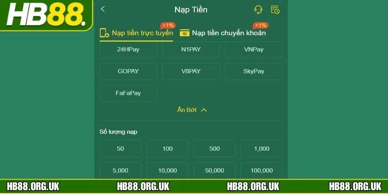 Mẹo giúp tiền nạp vào tài khoản HB88 được xử lý nhanh chóng