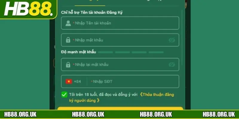 Tiến hành nhập các thông tin cá nhân cần thiết theo biểu mẫu